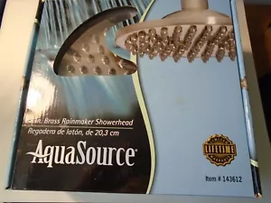 AquaSource 8" Brass Rainmaker Showerhead NIB - Picture 1 of 3
