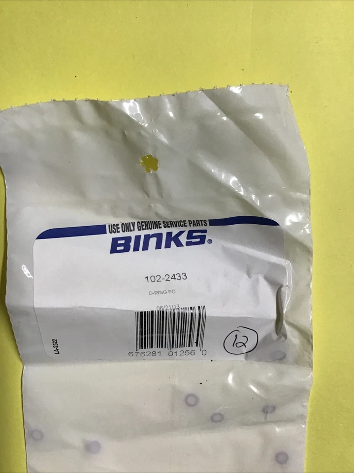 PACKAGE OF 12 O-RING PO 102-2433 *NEW IN FACTORY BAG* FREE SHIPPING - Image 1 of 2