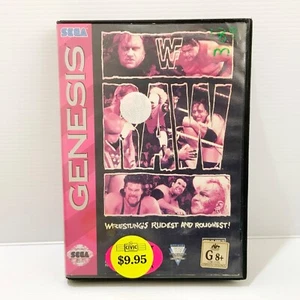 WWF Raw + Box - Sega Mega Drive / Genesis - Tested & Working! - Picture 1 of 4