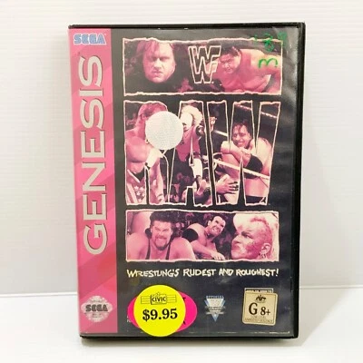 WWF Raw + Box - Sega Mega Drive / Genesis - Tested & Working! - Image 1 of 4