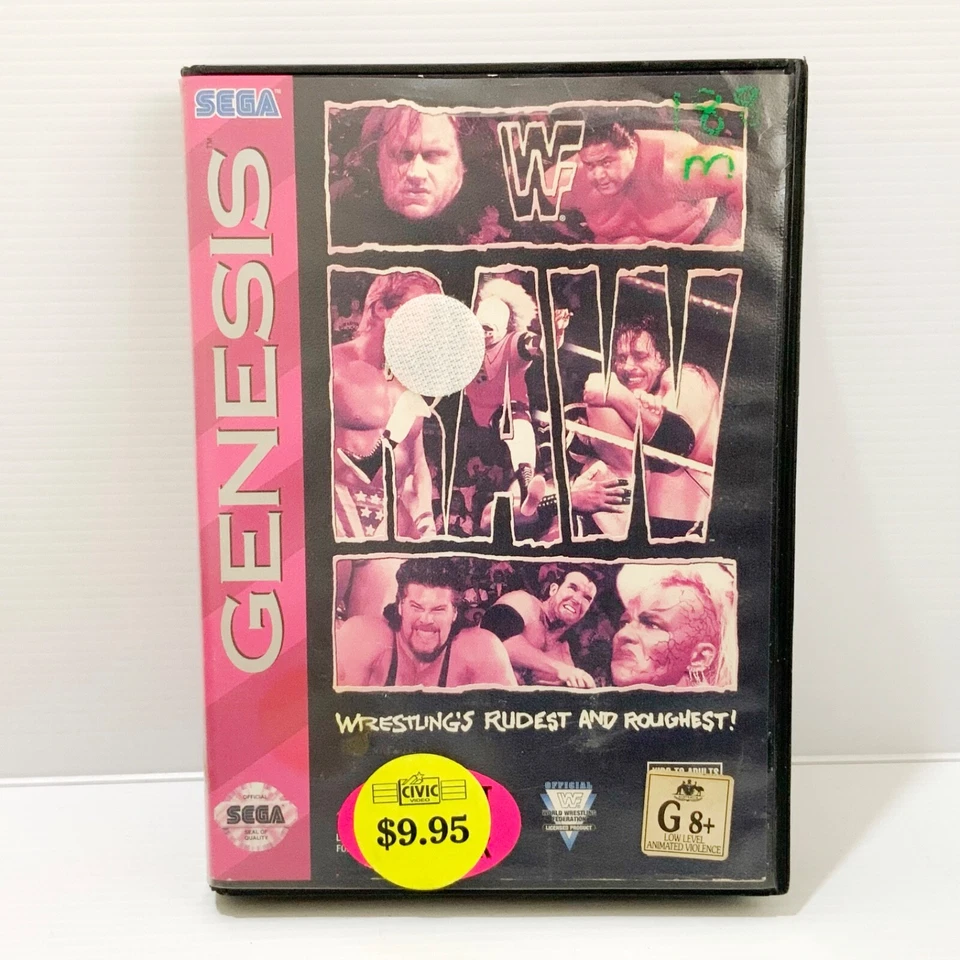 WWF Raw + Box - Sega Mega Drive / Genesis - Tested & Working! - Image 1 of 4