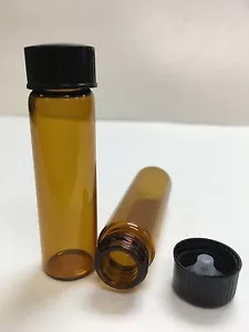 288 Pezzi 2 Fiale in Vetro Ambrato Dram con Tappi a Vite (17mmx60mm) - Foto 1 di 1