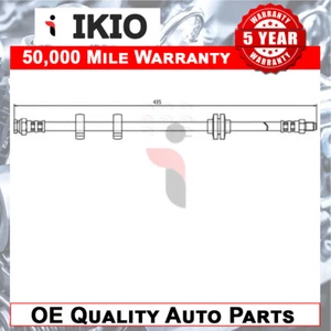 Fits Fiat Marea 1997-2002 Brake Hose Front Ikio 71736924 - Picture 1 of 2