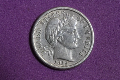 ESTATE FIND 1915 - Barber Dime!!  #K15434 Cover