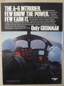 2/1987 PUB GRUMMAN AIRCRAFT A-6 INTRUDER US NAVY ORIGINAL AD - Imagen 1 de 1