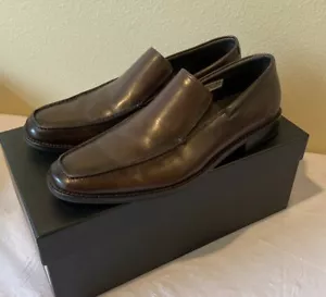 GORDON RUSH Men’s Brown Leather Shoes Slip On Loafers 10078 MADISON Sz 8 - Picture 1 of 10