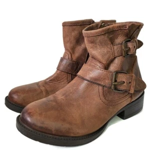 Artisan by Zigi Boots Elicia Womens Size 6M Brown Leather Western Moto Booties - Picture 1 of 12