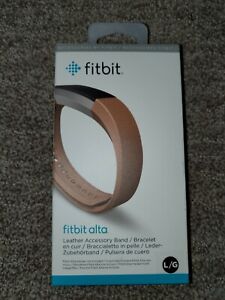 Fitbit Alta Accessory Band, Leather, Camel, Large