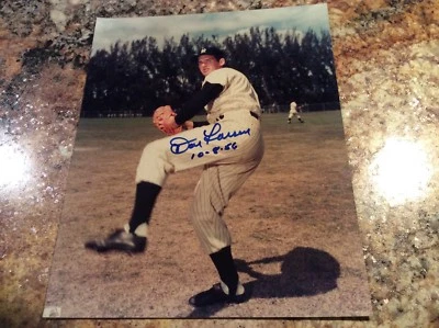 Don Larsen Autograph Signed Photo Ny Yankees 8x10 Photo inscribed perfect game - Image 1 of 2