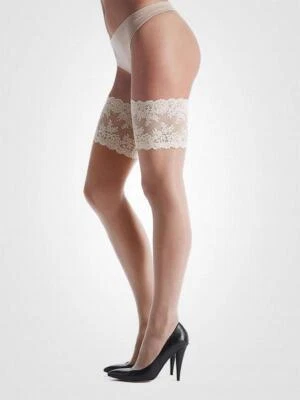 Pack de 5 Oroblu Prestige Up 15 den transparente mate 14 cm banda de encaje floral Foto 1 de 4