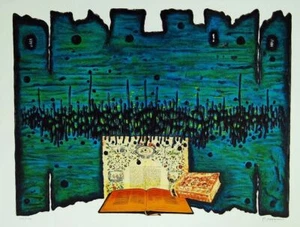 Litografía firmada Moshe Castel PRAYER 1979 en papel Somerset - Imagen 1 de 4