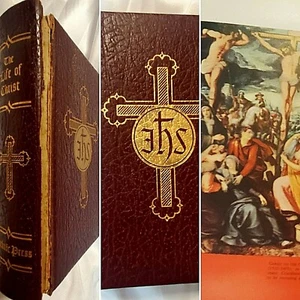 VINTAGE HARDCOVER CATHOLIC PRESS THE LIFE OF CHRIST 1954 OUTER SPINE COMING OFF - Imagen 1 de 12