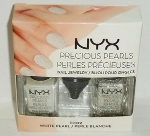 1 NYX Edelperlen Set WHITE PEARL Polish & 3 Dimensional Atemberaubende Perlen - Bild 1 von 3