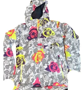 686 Coat Warm Colorful Bright Ski Snowboard Winter Hood Girls Jacket Girls Large - Picture 1 of 8