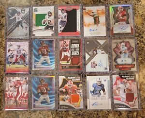 75 Card College Football Lot - ROOKIES, AUTOS, MEM, NUMBERED, INERTS, PARALLELS