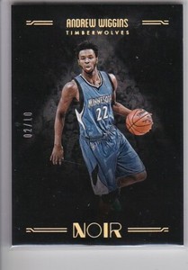ANDREW WIGGINS 2016-17 Panini Noir Color #171 Gold #'d 02/10