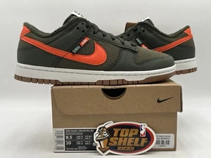 New Nike Dunk Low Next Nature Sequoia 2022 Size 8.5 Authentic Rare Green Orange - Picture 1 of 8