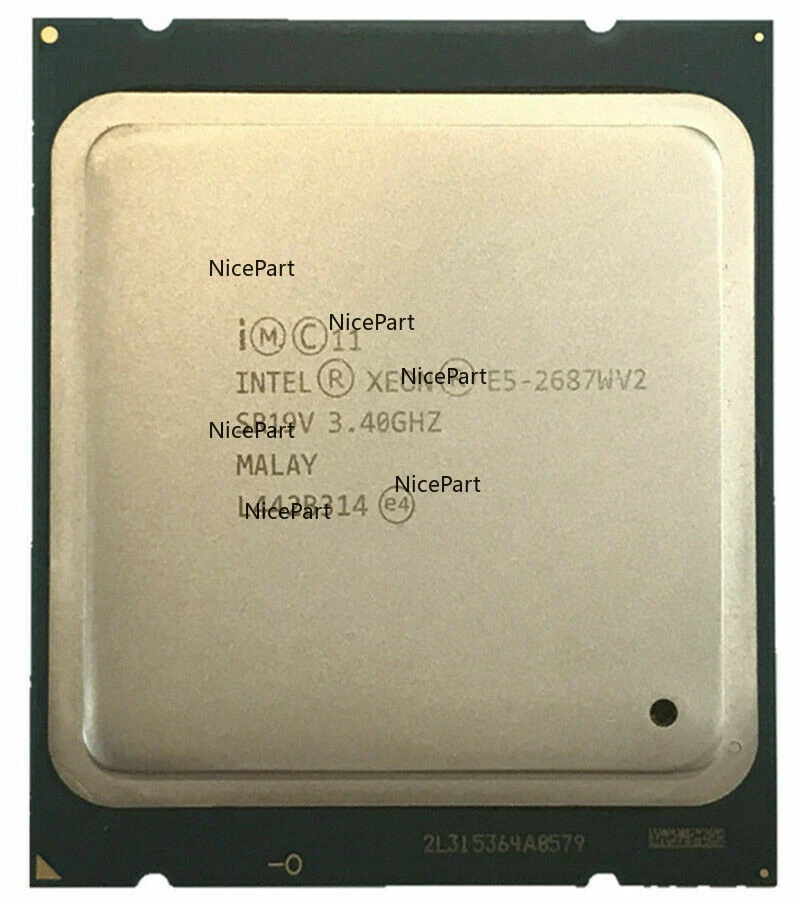 compatibility Intel Xeon E5-2687W V2 CPU 8 Core 16-T 3.40GHz 25MB LGA2011 SR19V  - Image 1 of 1