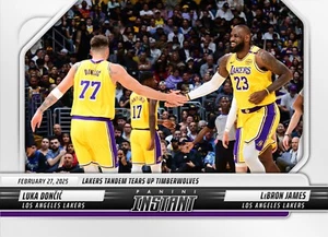 2024-2025 PANINI INSTANT #386 LUKA DONCIC LEBRON JAMES LA LAKERS TANDEM! - Photo 1/2