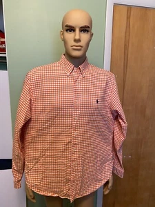 Camisa Ralph Lauren Calce Clásico 17 36/37 Naranja Rayas - Imagen 1 de 6