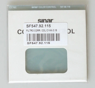 PRL) SINAR COLOR CONTROL CC15C CYAN 0.15 FILTRO FILTRE FILTER SF547.92.115 NEW - Image 1 of 2