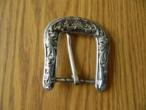 Women's Silvertone Rhinestone Western Belt Buckle Only For Med. Size Belt - Picture 1 of 2