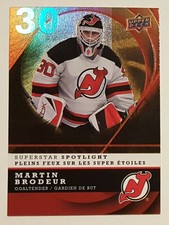 2008-09 Martin Brodeur #IS14 McDonalds Superstar Spotlight UD Insert Hockey Card