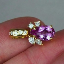 Rare Color! 2.90 carat Ouro Preto Imperial Topaz 18kt Pendant / Enhancer GLI