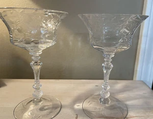 SET OF 2 - Cambridge CROESUS Champagne / Tall Sherbet 3500 Stem, 6-3/8" EUC - Picture 1 of 16