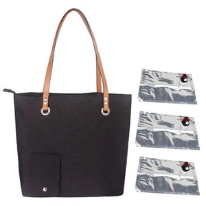 Beach Wine Tote Bag Insulated Large Wine Shoulder Carrier with 3 Drink Dispenser - Picture 1 of 12