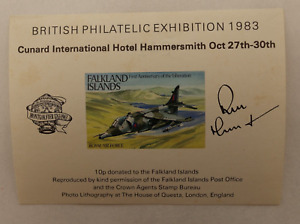 Falklandy Mini arkusz brytyjskiej wystawy filatelistycznej 1983 Królewskie Siły Powietrzne