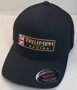 Triumph Racing Emb. Patch Flexfit 6377 gebürsteter Köper/schwarz L/XL 7 1/8" - 7 5/8" - Bild 1 von 5