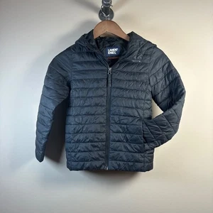 Lands' End Kinder Steppjacke Kapuze leicht schwarz Gr. M (8) - Bild 1 von 7