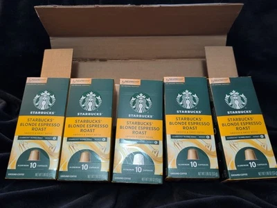 Café tostado espresso rubio Starbucks - Lote de 5 cajas, 50 cápsulas en total Foto 1 de 2