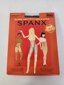 NUEVO Moldeador Spanx Super High Sin Pies Talla C Negro Control Abdomen 912 Línea Eléctrica - Imagen 1 de 10