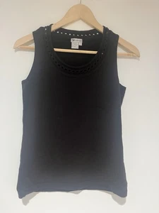 Worth New York Knitted Tank Top Black 100% Wool Women’s Size P - Picture 1 of 4
