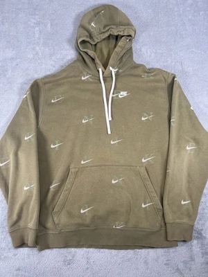 Nike Sportswear Club Mens 3XLT Pullover All Over Swoosh Print Hoodie DV9601-378 - Image 1 of 4