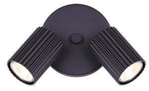REXTON 2-Light Ceiling/Wall Track Light – Matte Black, Adjustable Modern Fixt... - Picture 1 of 9