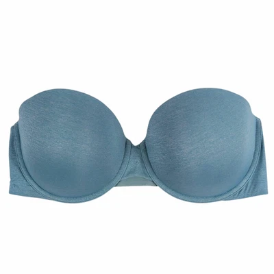 Sujetador push up sin tirantes Victoria's Secret Multi Way para mujer talla 36DD azul jaspeado Foto 1 de 4