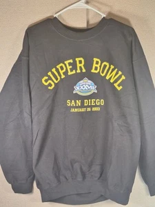 Large Vintage Super Bowl XXXVII Sweatshirt Black Raiders Buccaneers NFL - Picture 1 of 4