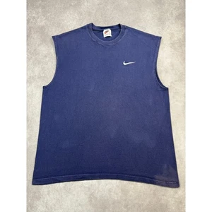 Camiseta De Colección Nike Sin Mangas Azul Atlética Para Hombre Talla L Hecha en EE. UU. Gimnasio Entrenamiento - Imagen 1 de 18