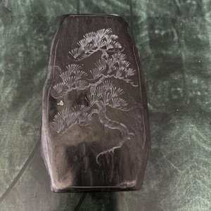 Tinta Ogatsu Piedra Madera de Pino Talla De Colección Suzuri Sumi Molinillo Shodo Shuji Herramienta - Imagen 1 de 3