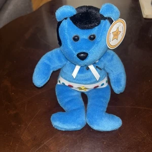 CELEBRITY BEARS STAR #6 BORN A STAR Elvis Presley con etichette 1998 JC Bears usato in ottime condizioni - Foto 1 di 13