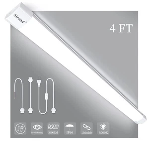 LED Ceiling Light Fixture 4FT, LED Shop Light Fixture 5000K, IP66 Waterproof ... - Picture 1 of 8