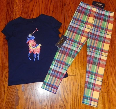POLO RALPH LAUREN AUTÉNTICO NIÑOS PEQUEÑOS NIÑAS NUEVO ORIGINAL JUEGO DE 2 piezas talla 6, nuevo con etiquetas Foto 1 de 4