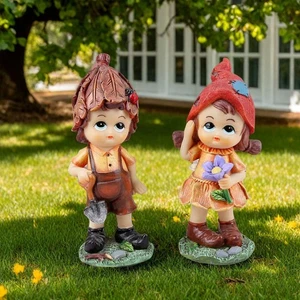 2 Pieces Couple Figurine Home Decor Ornament for Wedding Decoration Tabletop - Picture 1 of 7