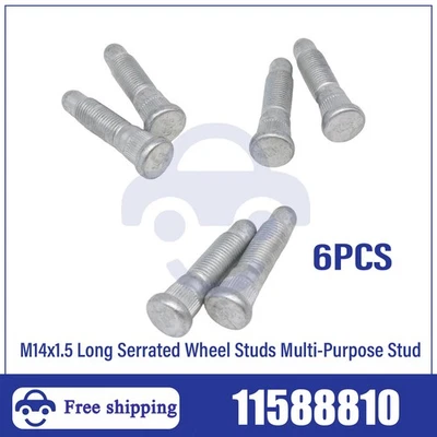 For GMC Chevy Silverado Sierra 1500 2500 3500 Cadillac Wheel Lug Stud Pack of 6 - Image 1 of 4