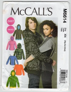 2012 McCall's Sewing Pattern #M6614 Unisex Shirt Jacket Size XLG-XXL-XXXL Uncut - Picture 1 of 5