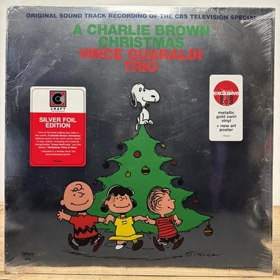 Vince Guaraldi Trio A Charlie Brown Christmas, Exclusive Gold Swirl Vinyl - New - Image 1 of 2