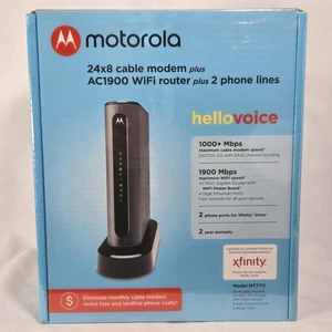 Motorola 24x8 Cable Modem AC1900 WiFi Router 2 Phone Line for Xfinity MT7711 - Picture 1 of 6